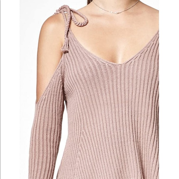 Pacsun Tie Strap Cold Shoulder Sweater XS - Picture 2 of 5